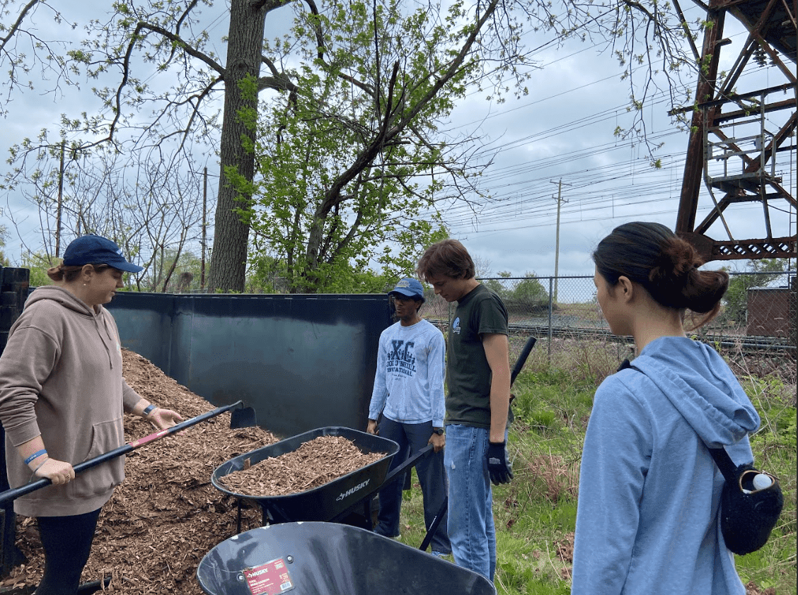 ReachOut volunteers working on community wellbeing and stewardship efforts