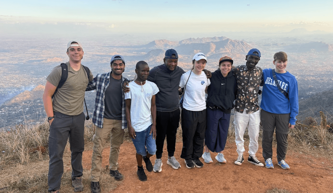 Zomba Plateau Peak with our friends from Villages in Partnership